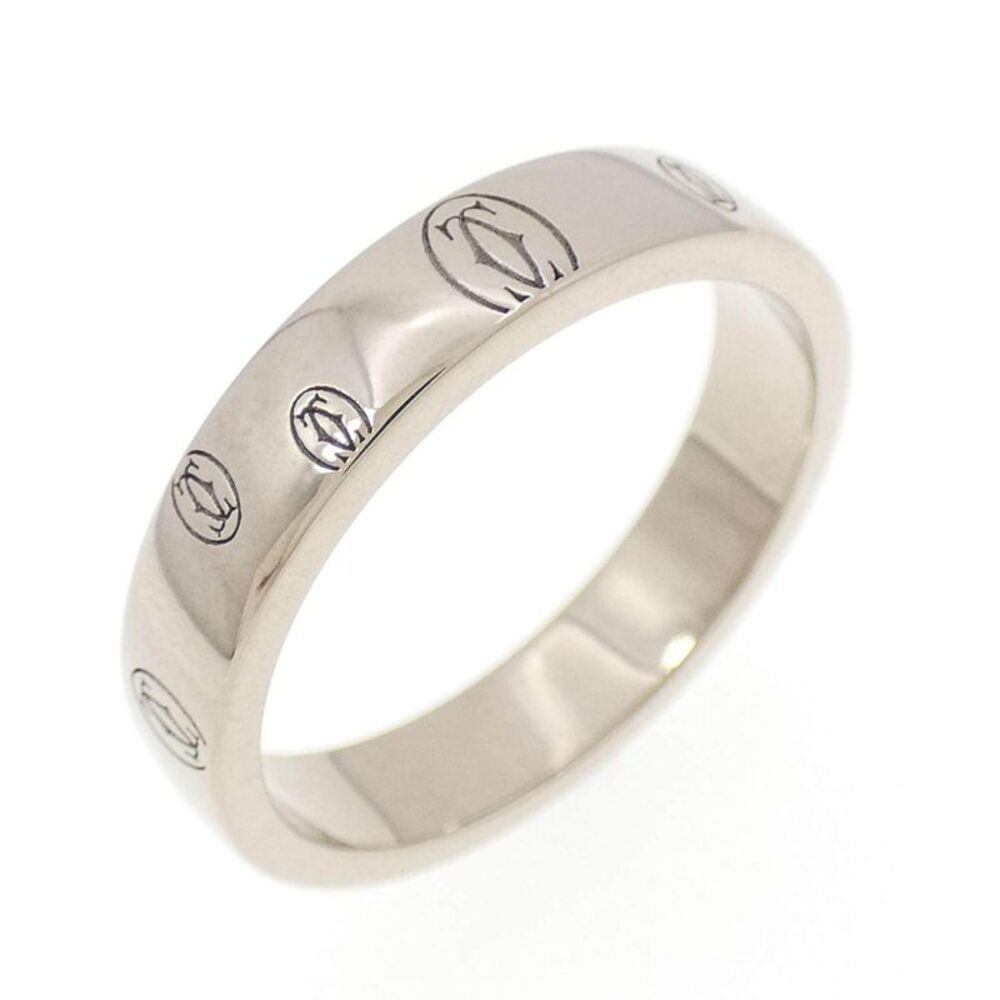 Cartier Happy Birthday 750 White Gold Ring Size 14